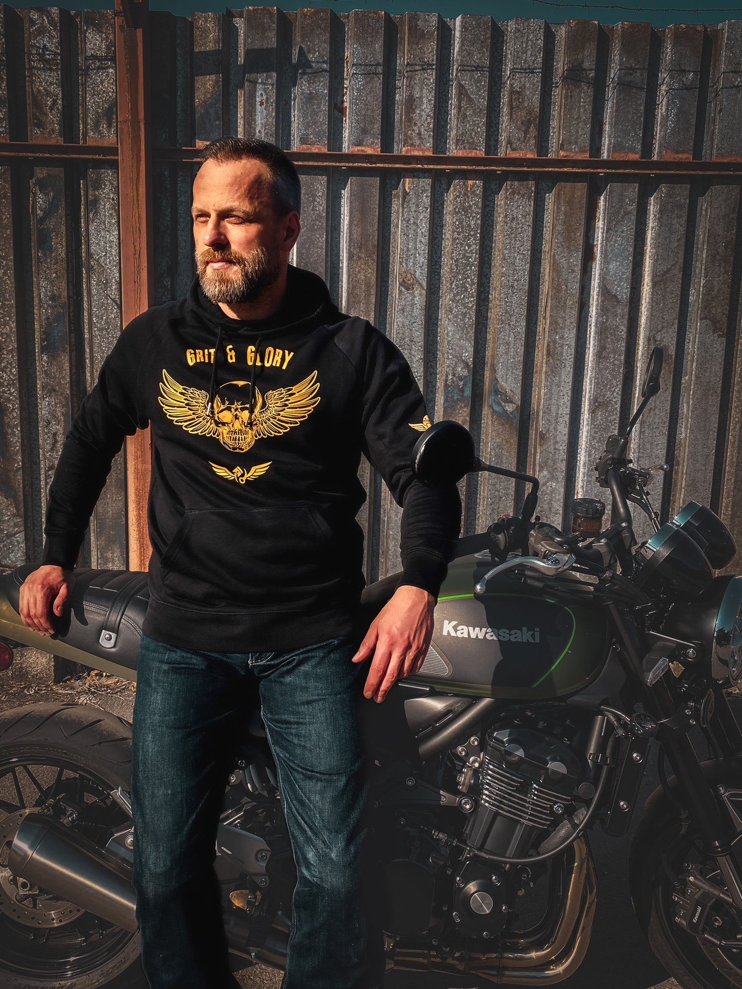 Sweatshirt motorcycle black - Grit & Glory