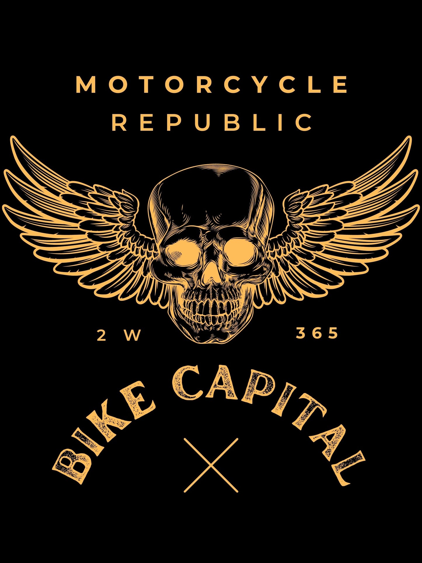 Motorcycle T-shirt Bikesaint Bike Capital art