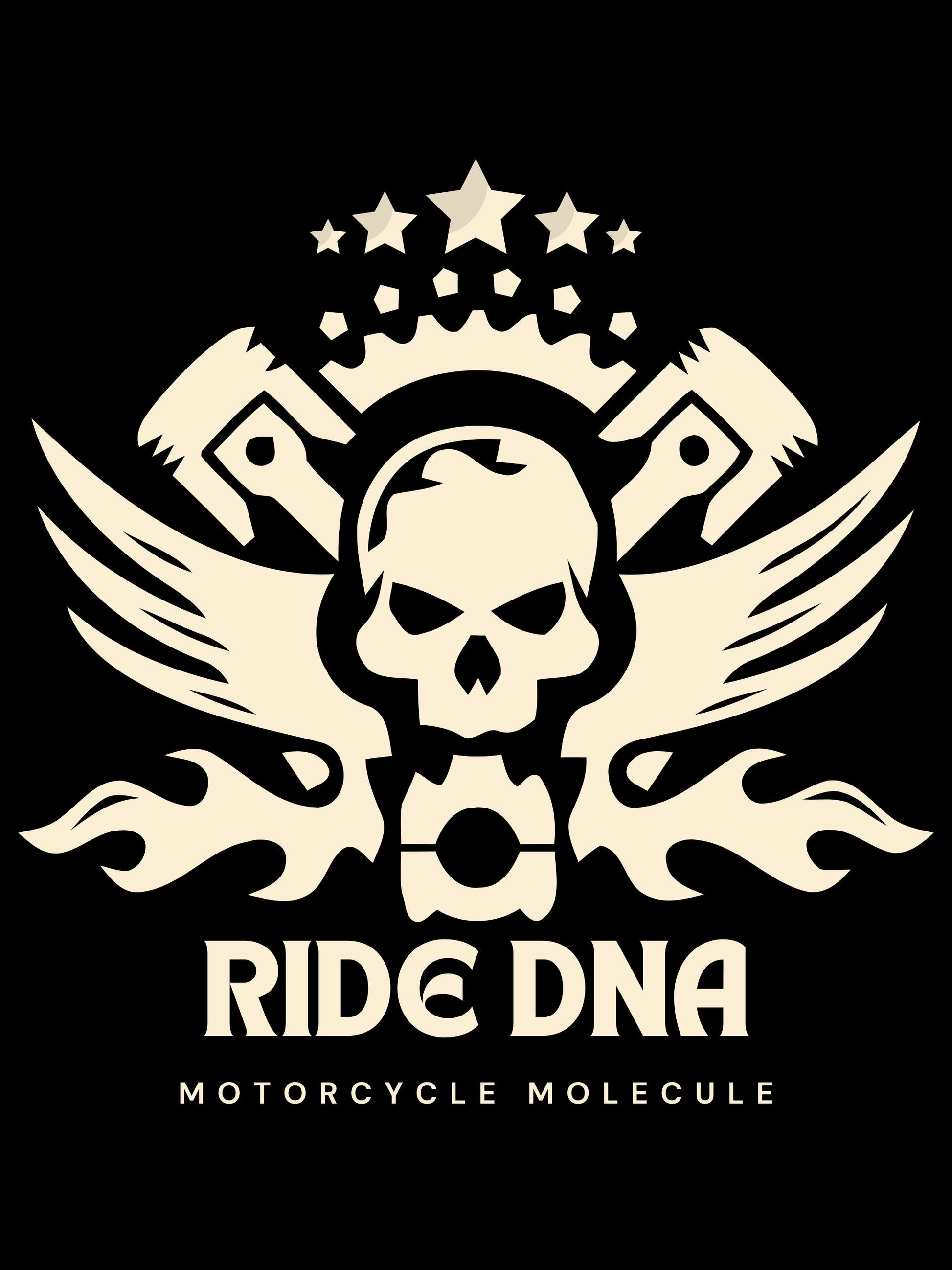 Motorcycle T-shirt Bikesaint Ride DNA black art