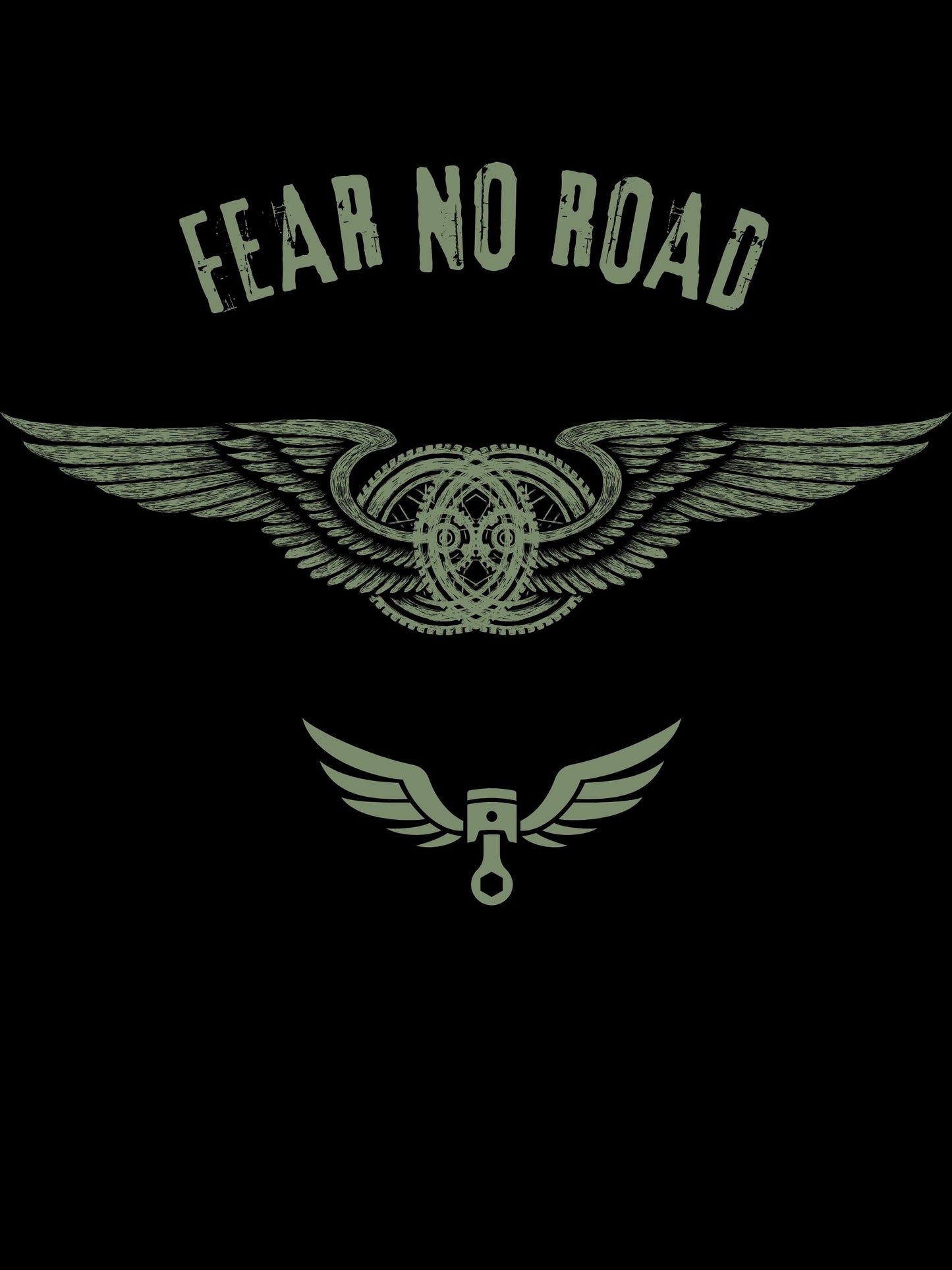 Sudadera moto negra - Fear no Road