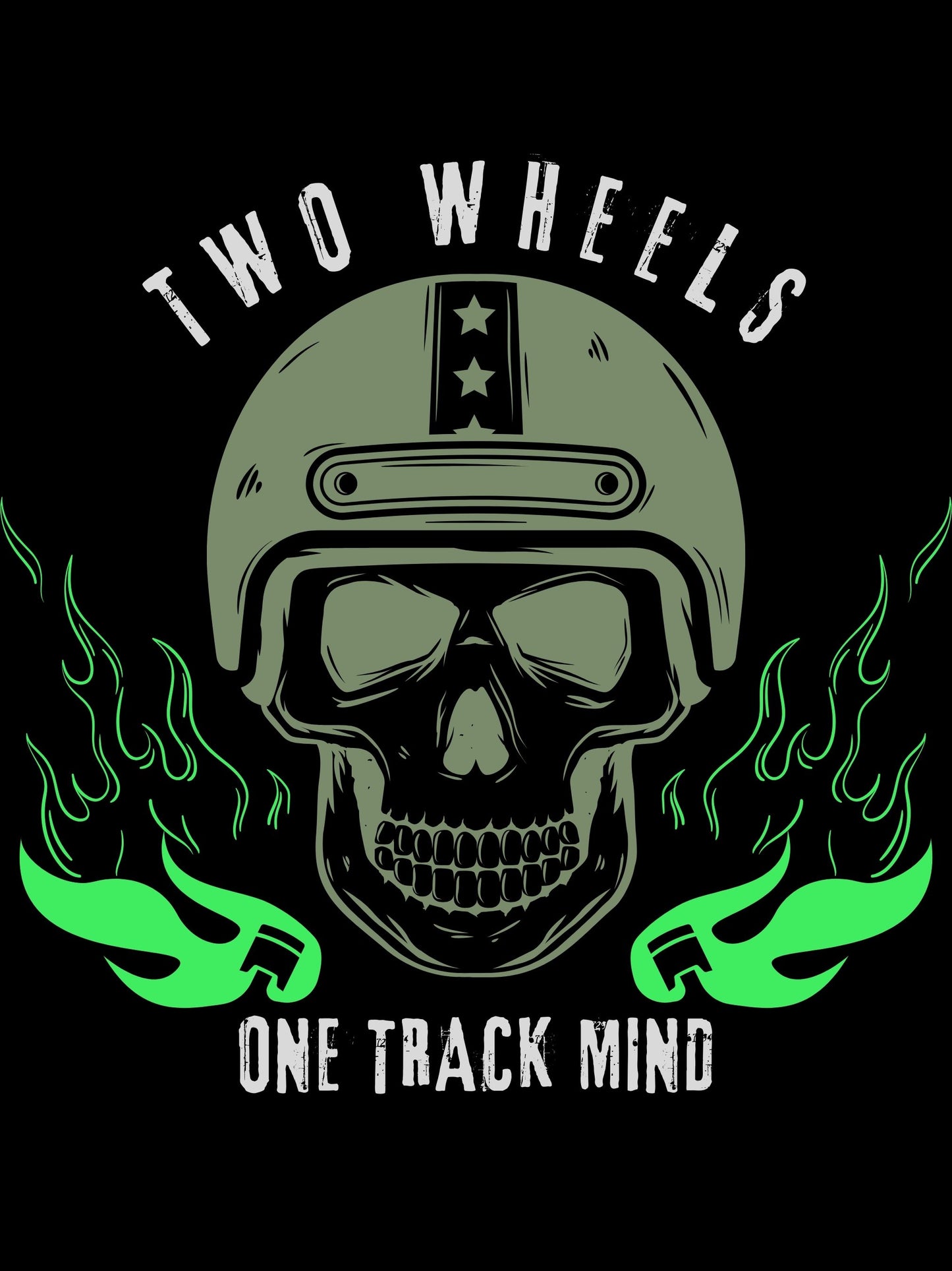 T-shirt motocyklowy z krótkim rękawem czarny - Two Wheels