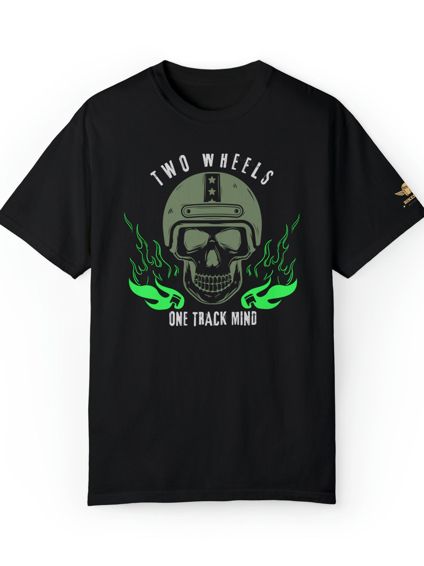 T-shirt motocyklowy z krótkim rękawem czarny - Two Wheels