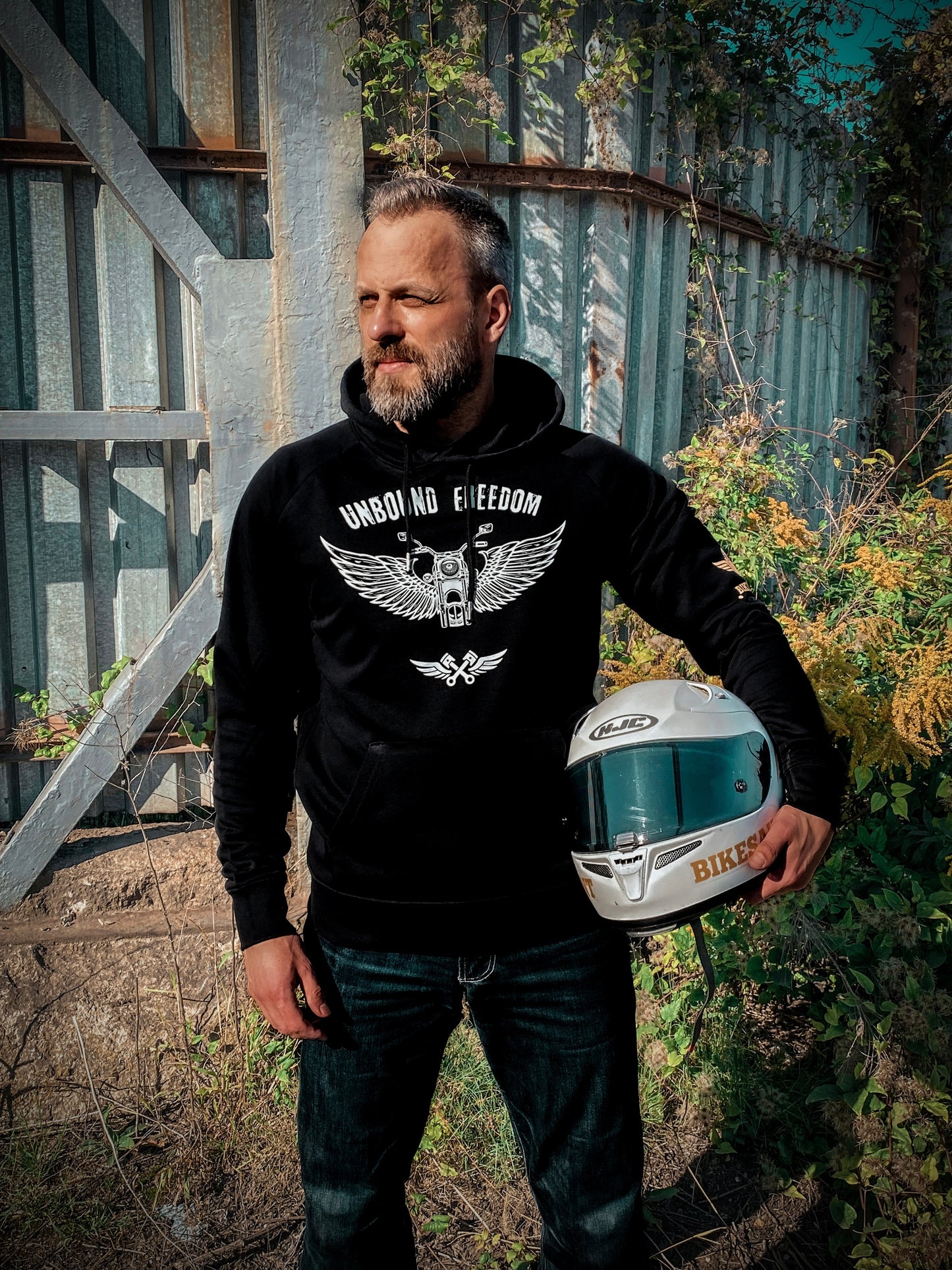 Sweatshirt Motorrad schwarz - Unbound Freedom